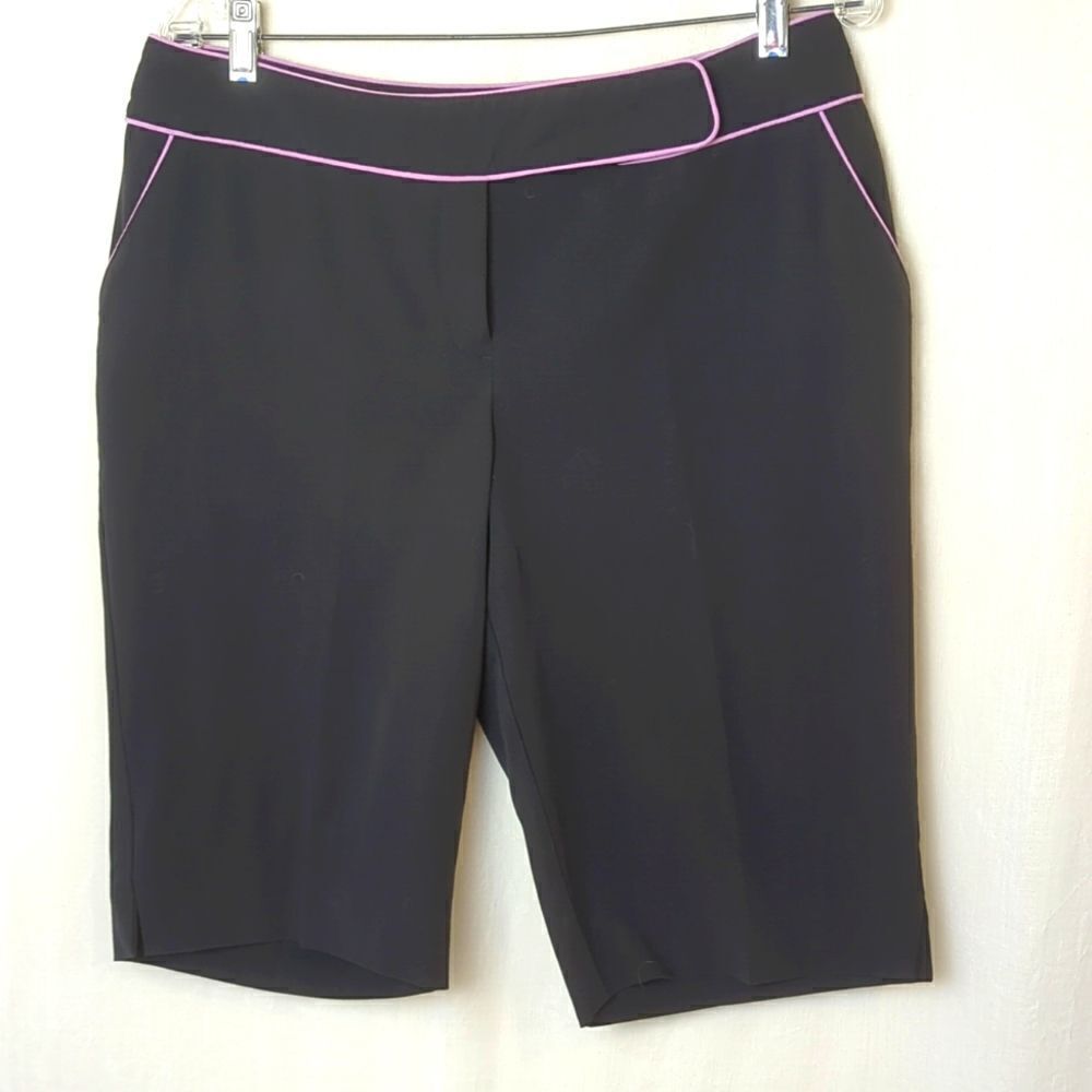 Black Golf Shorts with Piping Size 10